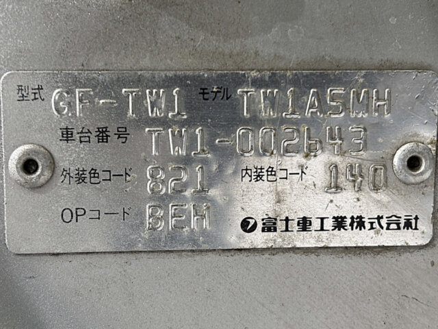 2000 SUBARU SAMBAR VANSAMBAR VAN CLASSIC