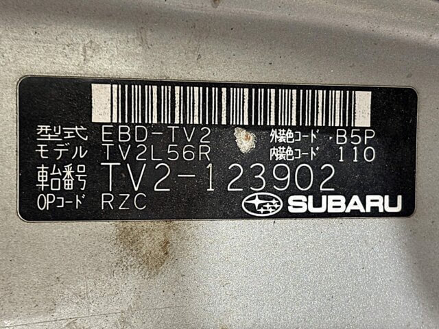 2009 SUBARU SAMBAR VAN