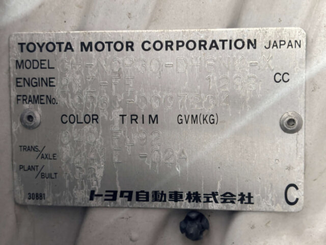 2000 TOYOTA bB